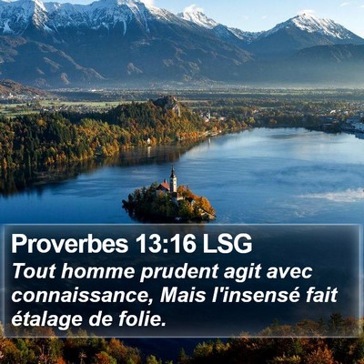 Proverbes 13:16 LSG Bible Verse Image