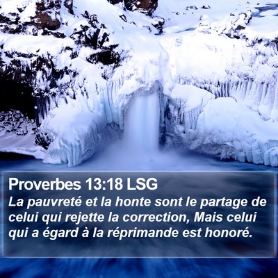 Proverbes 13:18 LSG Bible Verse Image
