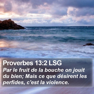 Proverbes 13:2 LSG Bible Verse Image