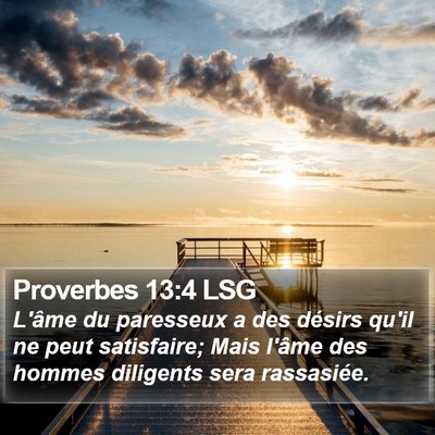Proverbes 13:4 LSG Bible Verse Image