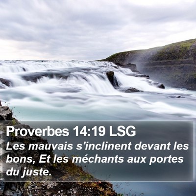 Proverbes 14:19 LSG Bible Verse Image
