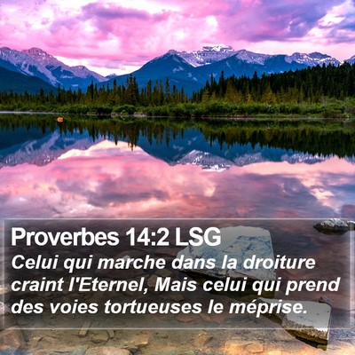 Proverbes 14:2 LSG Bible Verse Image