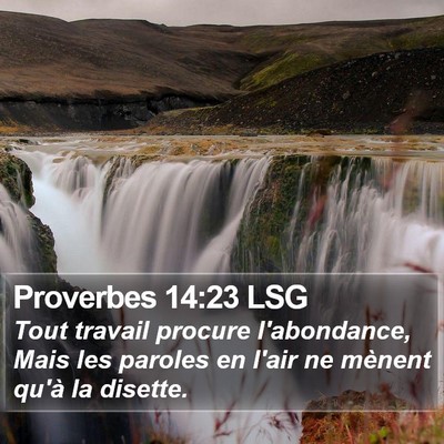 Proverbes 14:23 LSG Bible Verse Image