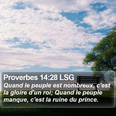 Proverbes 14:28 LSG Bible Verse Image