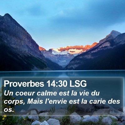 Proverbes 14:30 LSG Bible Verse Image