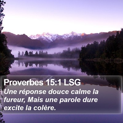 Proverbes 15:1 LSG Bible Verse Image