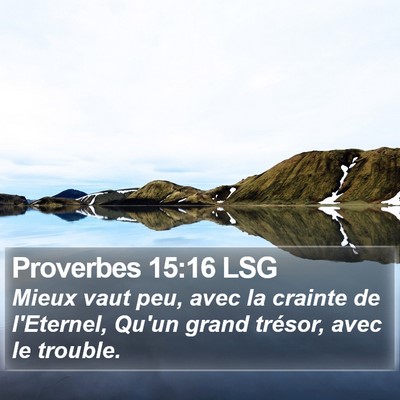 Proverbes 15:16 LSG Bible Verse Image