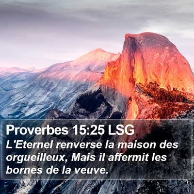 Proverbes 15:25 LSG Bible Verse Image