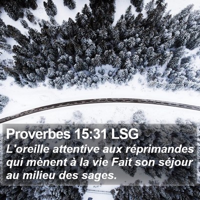 Proverbes 15:31 LSG Bible Verse Image