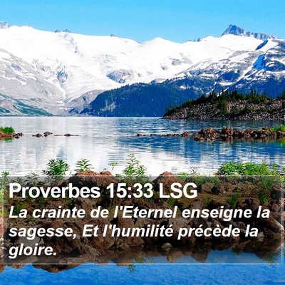 Proverbes 15:33 LSG Bible Verse Image