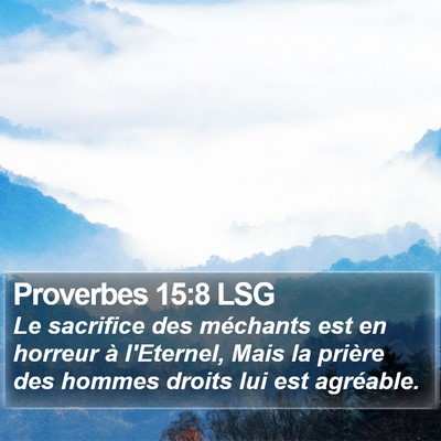 Proverbes 15:8 LSG Bible Verse Image