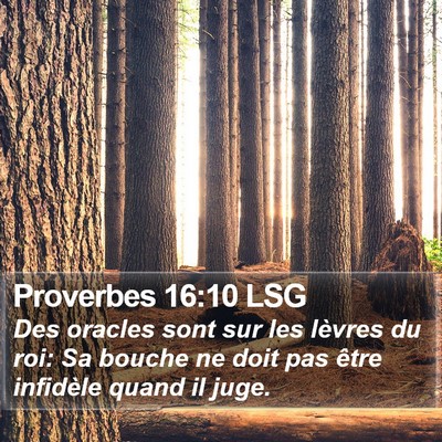 Proverbes 16:10 LSG Bible Verse Image