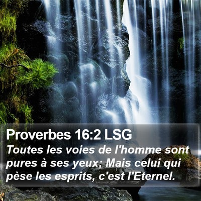 Proverbes 16:2 LSG Bible Verse Image