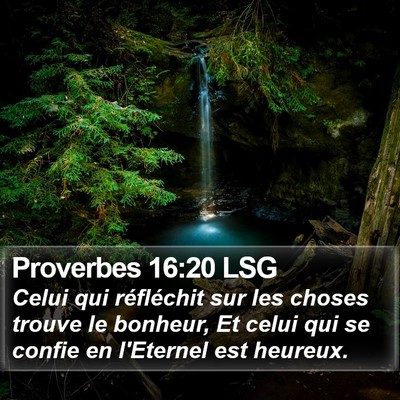 Proverbes 16:20 LSG Bible Verse Image