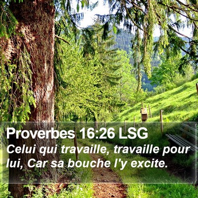 Proverbes 16:26 LSG Bible Verse Image