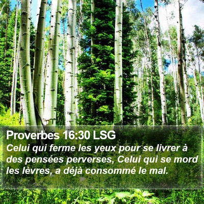 Proverbes 16:30 LSG Bible Verse Image