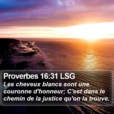 Proverbes 16:31 LSG Bible Verse Image