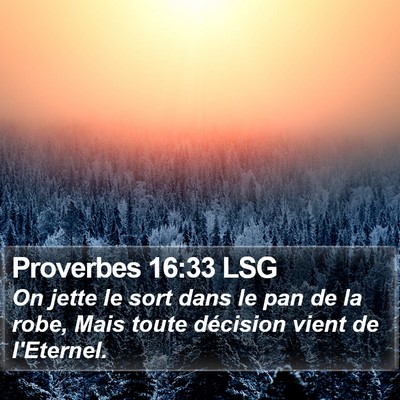 Proverbes 16:33 LSG Bible Verse Image