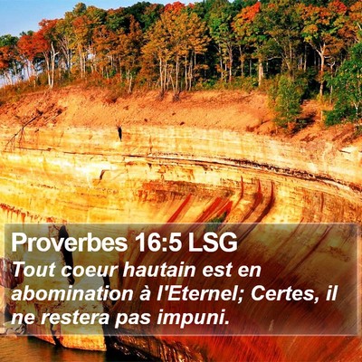 Proverbes 16:5 LSG Bible Verse Image