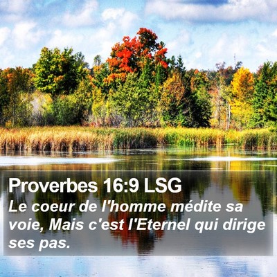 Proverbes 16:9 LSG Bible Verse Image