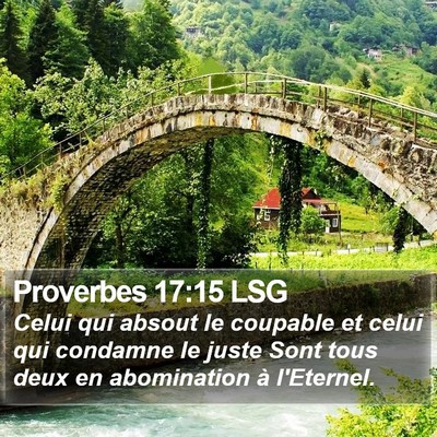 Proverbes 17:15 LSG Bible Verse Image