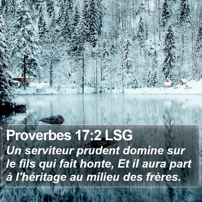 Proverbes 17:2 LSG Bible Verse Image