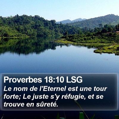 Proverbes 18:10 LSG Bible Verse Image