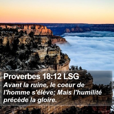 Proverbes 18:12 LSG Bible Verse Image