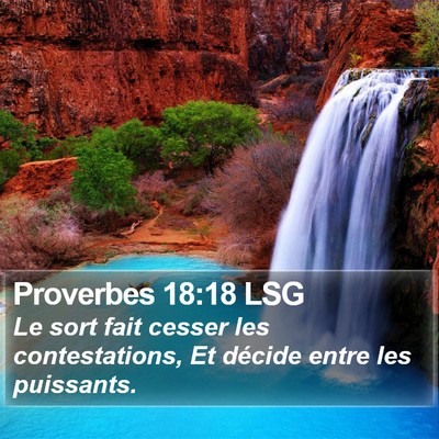 Proverbes 18:18 LSG Bible Verse Image