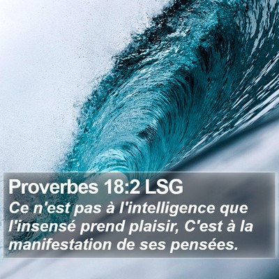 Proverbes 18:2 LSG Bible Verse Image