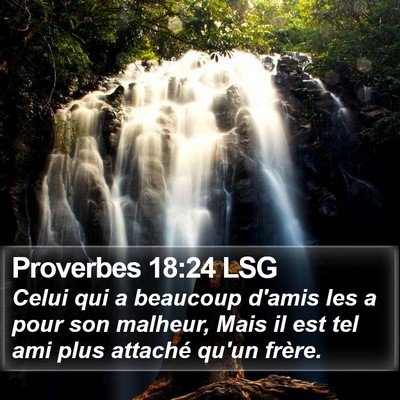 Proverbes 18:24 LSG Bible Verse Image