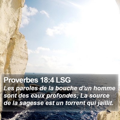 Proverbes 18:4 LSG Bible Verse Image