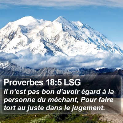 Proverbes 18:5 LSG Bible Verse Image