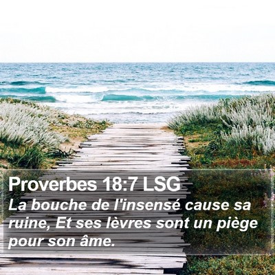 Proverbes 18:7 LSG Bible Verse Image