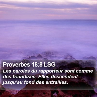 Proverbes 18:8 LSG Bible Verse Image