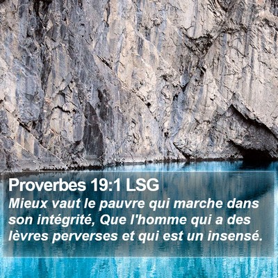 Proverbes 19:1 LSG Bible Verse Image