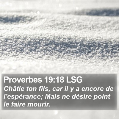 Proverbes 19:18 LSG Bible Verse Image