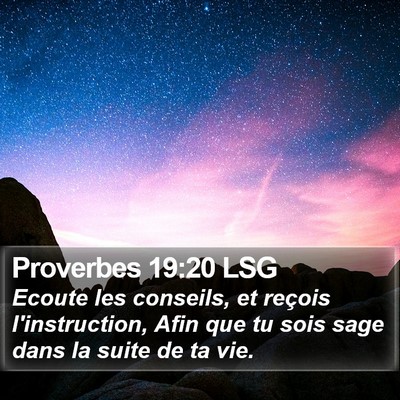 Proverbes 19:20 LSG Bible Verse Image