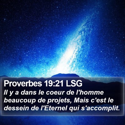 Proverbes 19:21 LSG Bible Verse Image