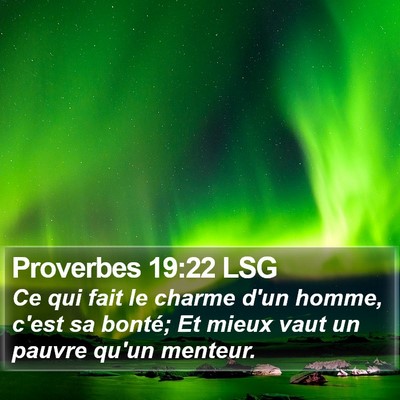 Proverbes 19:22 LSG Bible Verse Image