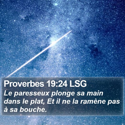 Proverbes 19:24 LSG Bible Verse Image