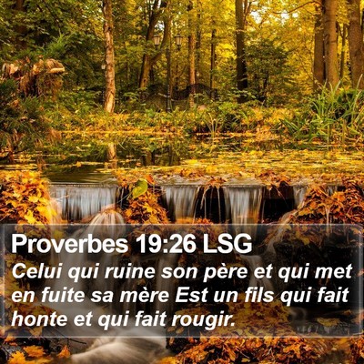 Proverbes 19:26 LSG Bible Verse Image