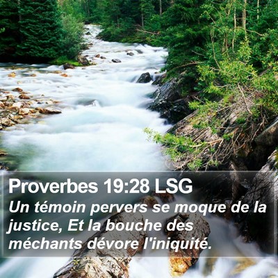 Proverbes 19:28 LSG Bible Verse Image