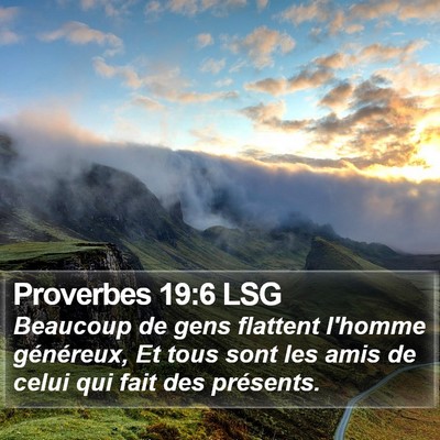 Proverbes 19:6 LSG Bible Verse Image