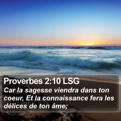 Proverbes 2:10 LSG Bible Verse Image