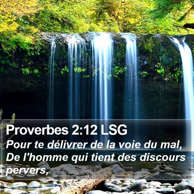 Proverbes 2:12 LSG Bible Verse Image