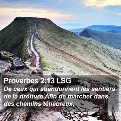 Proverbes 2:13 LSG Bible Verse Image