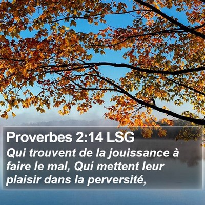 Proverbes 2:14 LSG Bible Verse Image