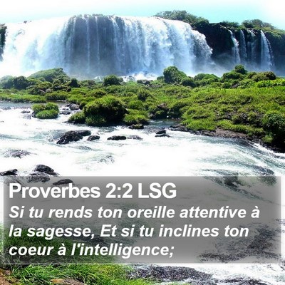 Proverbes 2:2 LSG Bible Verse Image