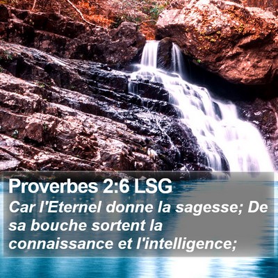 Proverbes 2:6 LSG Bible Verse Image